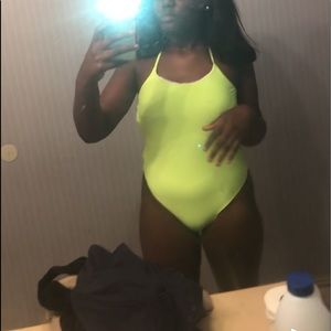 Highlighter one piece bath suit